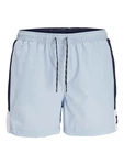 JACK & JONES Badeshorts JPSTMAUI marine/hellblau/weiß
