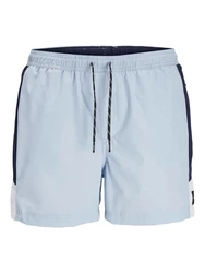 JACK & JONES Badeshorts JPSTMAUI marine/hellblau/weiß
