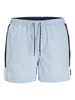 JACK & JONES Badeshorts JPSTMAUI marine/hellblau/weiß