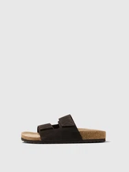 SELECTED HOMME Pantolette SLHBASTIAN dunkelbraun