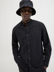 Jack & Jones Langarmhemd JJESUMMER BAND SHIRT LS SN schwarz