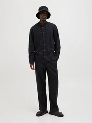 Jack & Jones Langarmhemd JJESUMMER BAND SHIRT LS SN schwarz