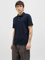 Jack & Jones Poloshirt JJEPAULOS POLO SS NOOS nachtblau/azur