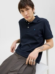 Jack & Jones Poloshirt JJEPAULOS POLO SS NOOS nachtblau/azur