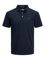 Jack & Jones Poloshirt JJEPAULOS POLO SS NOOS nachtblau/azur