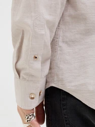 Jack & Jones Langarmhemd JJESUMMER BAND SHIRT LS SN ecru