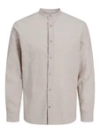 Jack & Jones Langarmhemd JJESUMMER BAND SHIRT LS SN ecru