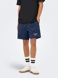 Only & Sons Shorts 'ONSDARREN' dunkelblau/weiß