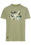 CAMEL ACTIVE T-Shirt gelb/grün/oliv/weiß