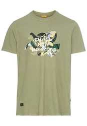 CAMEL ACTIVE T-Shirt gelb/grün/oliv/weiß