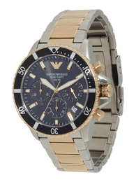 Uhr gold / schwarz / silber / wei