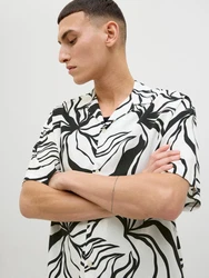 JACK & JONES Hemd JJJEFF schwarz/weiß
