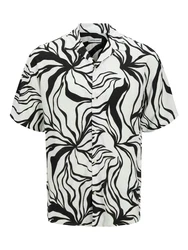 JACK & JONES Hemd JJJEFF schwarz/weiß