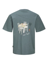 Jack & Jones T-Shirt JORISLINGTON camel / opal / sepia / wollweiß