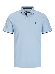Plus Poloshirt 'JJEPAULOS' hellblau / schwarz / wei