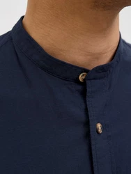 Jack & Jones Langarmhemd JJESUMMER BAND SHIRT LS SN navy