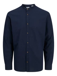Jack & Jones Langarmhemd JJESUMMER BAND SHIRT LS SN navy