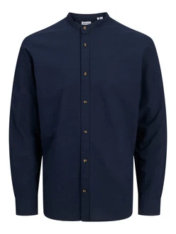 Jack & Jones Langarmhemd JJESUMMER BAND SHIRT LS SN navy
