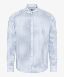 Hemd 'DIRK' blau / wei