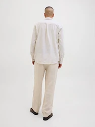 JACK & JONES Hemd 'JJESummer' beige/weiß