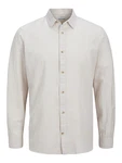 JACK & JONES Hemd 'JJESummer' beige/weiß