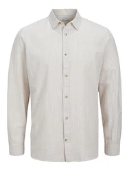 JACK & JONES Hemd 'JJESummer' beige/weiß