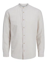 Hemd 'JJESummer' beige / wei