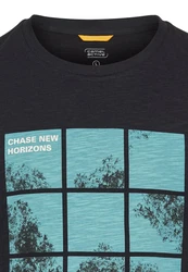 camel active T-Shirt aqua/dunkelblau