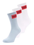 HUGO Freizeitsocken QS RIB LABEL hellblau/rot/schwarz/wei