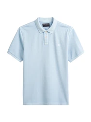 Marc O'Polo Poloshirt (OCS) B21226653000 hellblau/weiß