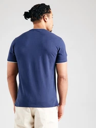 BLEND T-Shirt 'ELMER' blau/weiß