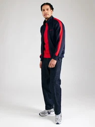 GUESS JEANS Sweatjacke navy/rot