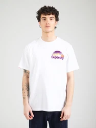 Superdry T-Shirt 'Great Outdoors' gelb/dunkellila/orange/weiß