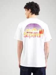 Superdry T-Shirt 'Great Outdoors' gelb/dunkellila/orange/weiß