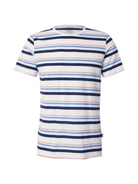 T-Shirt navy / hellblau / koralle / wei