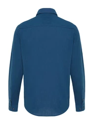Trendyol Hemd Langarmhemd (1-tlg) dunkelblau