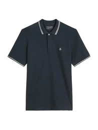 Poloshirt nachtblau / wei
