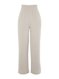 Kalhoty se sklady v pase tmavě šedá