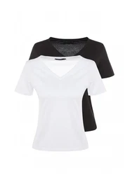 Tričko černá / bílá