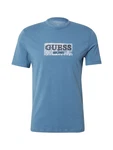 GUESS T-Shirt himmelblau/schwarz/weiß