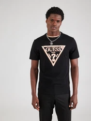 GUESS T-Shirt puder/schwarz/weiß
