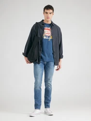 Superdry T-Shirt 'Tokyo' marineblau/gelb/dunkelorange/weiß