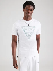 GUESS T-Shirt rauchblau/weiß/wollweiß