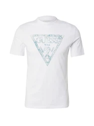 GUESS T-Shirt rauchblau/weiß/wollweiß