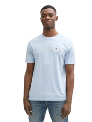 TOM TAILOR DENIM T-Shirt pastellblau/basaltgrau