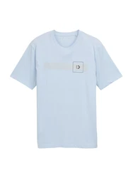 TOM TAILOR DENIM T-Shirt pastellblau/basaltgrau