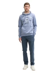 TOM TAILOR Sweatshirt Hoodie mit Print (1043292) hellblau/schwarz/weiß