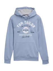 TOM TAILOR Sweatshirt Hoodie mit Print (1043292) hellblau/schwarz/weiß