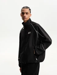 Bershka Jacke schwarz/silber/weiß