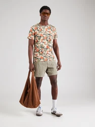 BLEND T-Shirt 'JAGGER' hellbeige / navy / oliv / orange
